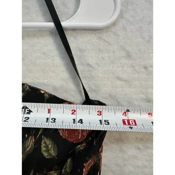 Forever Unique‎ Strapless Witchygoth Fairy Prom Dress Maxi Sheer Roses Size 8 - Picture 5 of 10